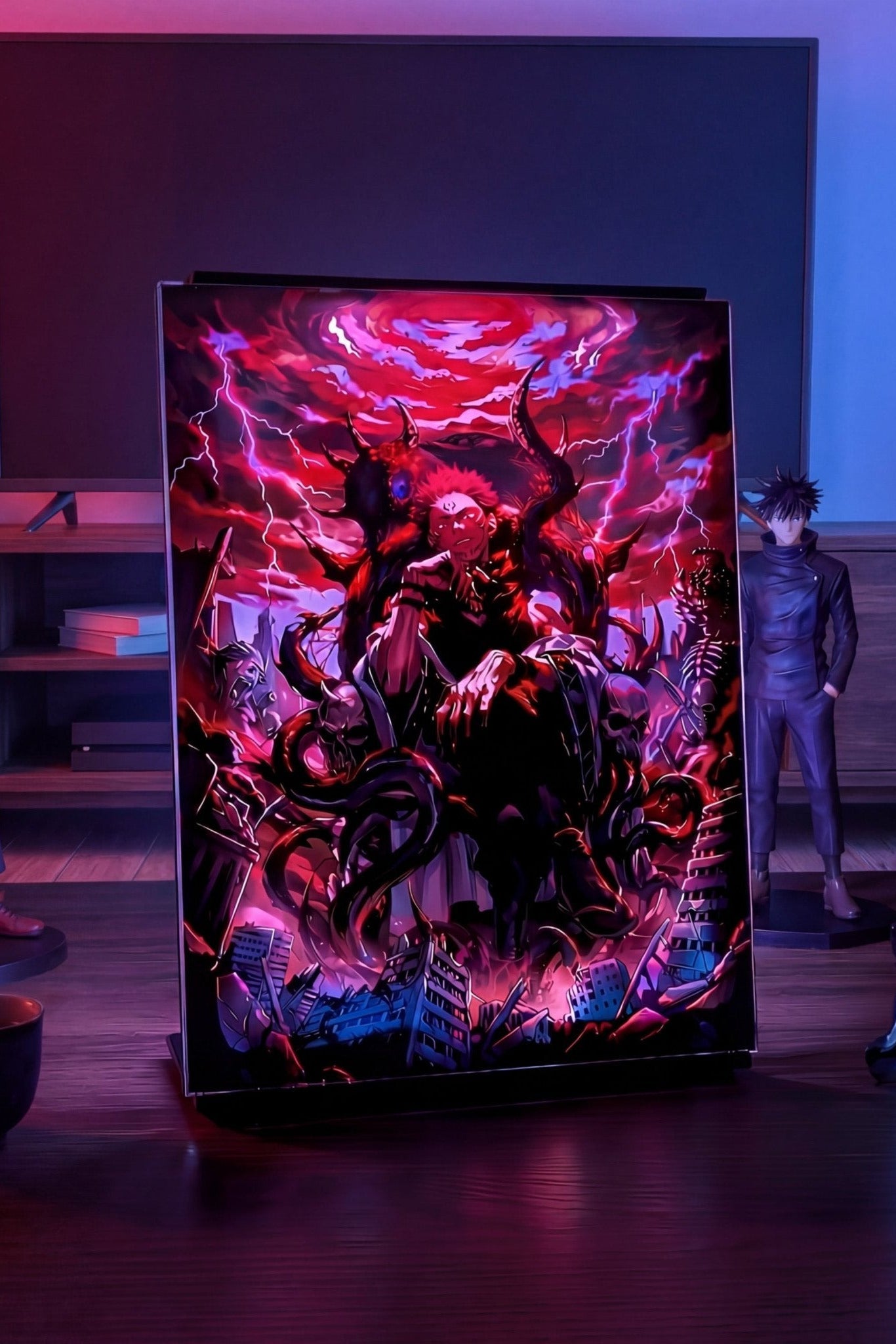 Aura Box : Édition Ryomen Sukuna (Jujutsu Kaisen) - Cadre Lumineux | La boutique cinétique France
