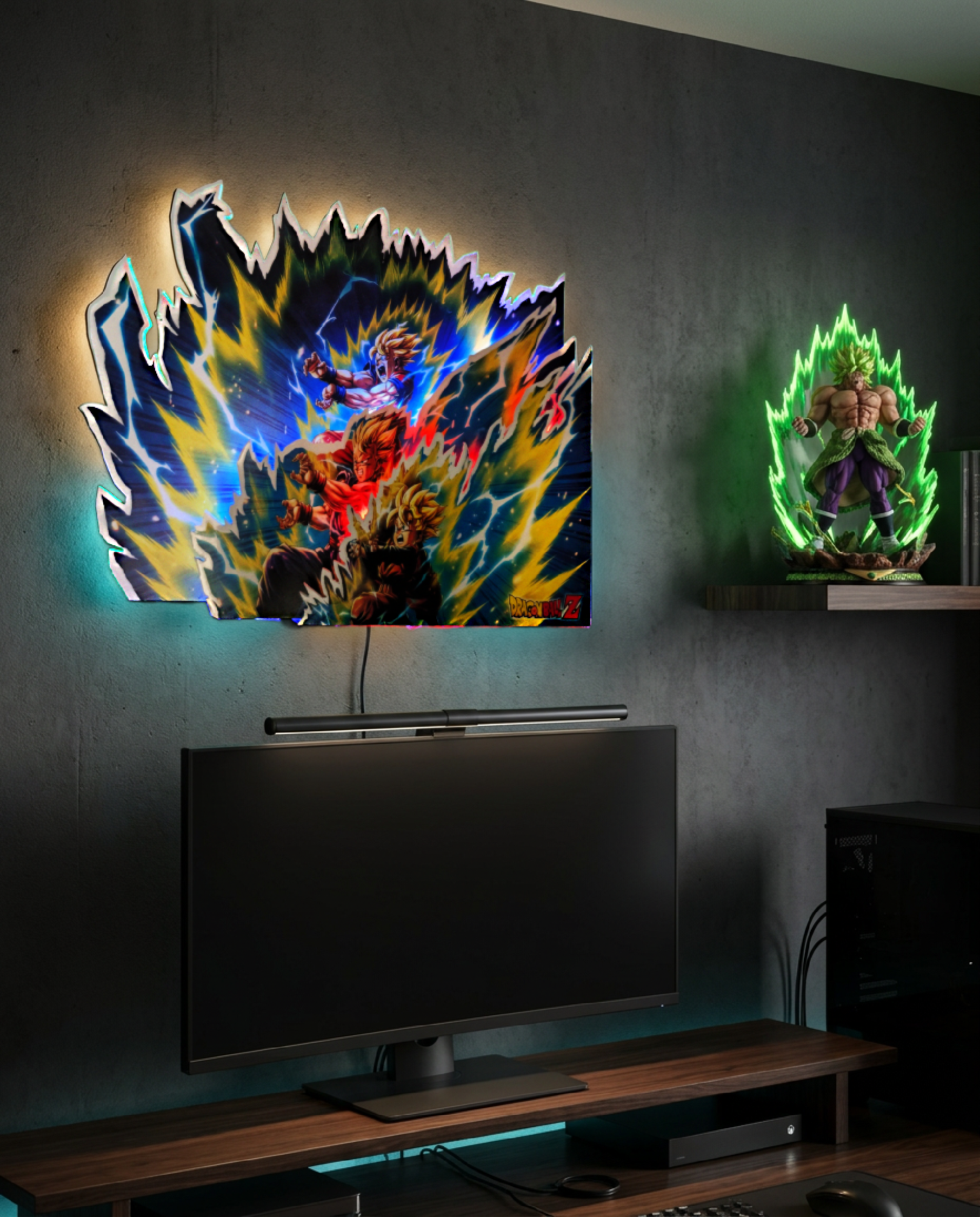 Tableau LED 3D Dragon Ball Z - Family Kamehameha