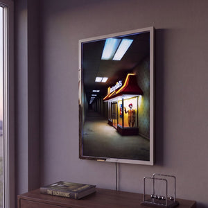 Aura Box XL The Backrooms tableau LED mural liminal space